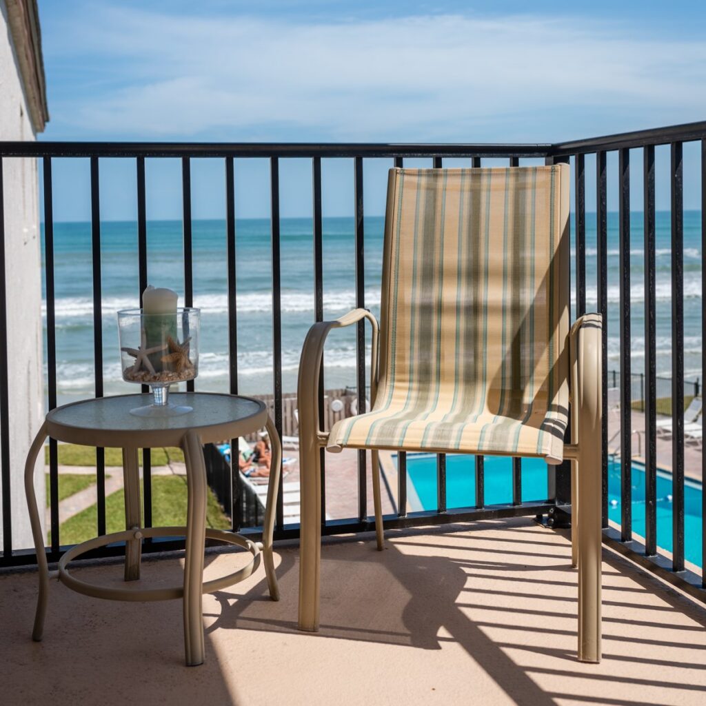 Patio best seat - beach view from Shore Villas Condominiums